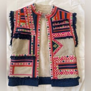 Tribal denim Vest